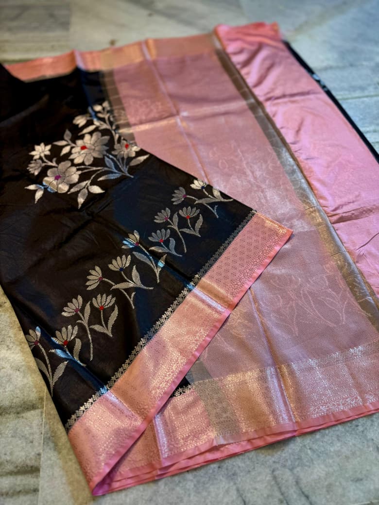 Banarasi semi katan silk sarees