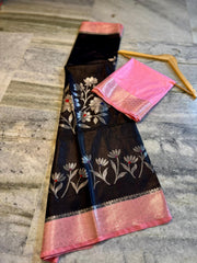 Banarasi semi katan silk sarees