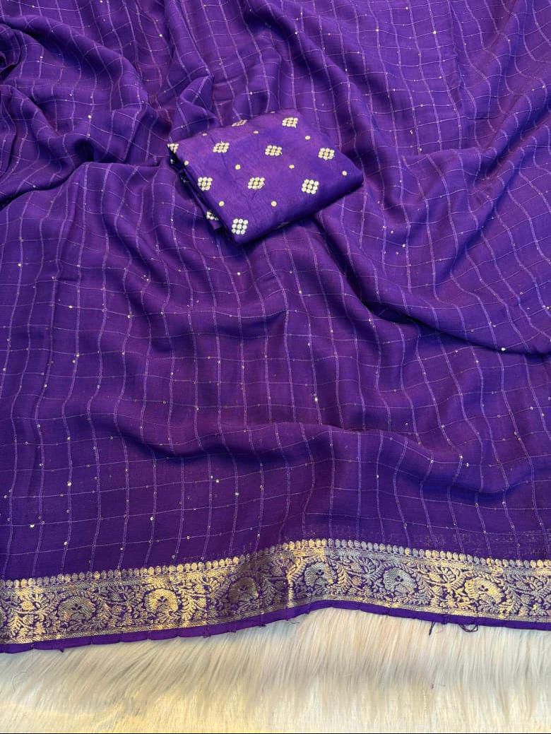 viscose georgette saree