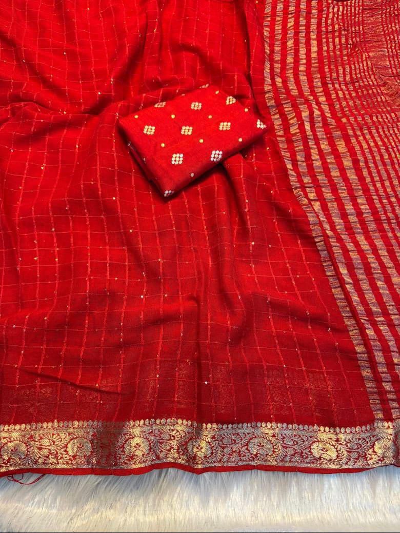 viscose georgette saree