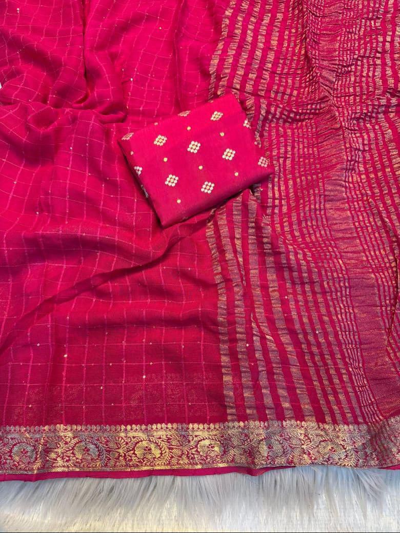 viscose georgette saree