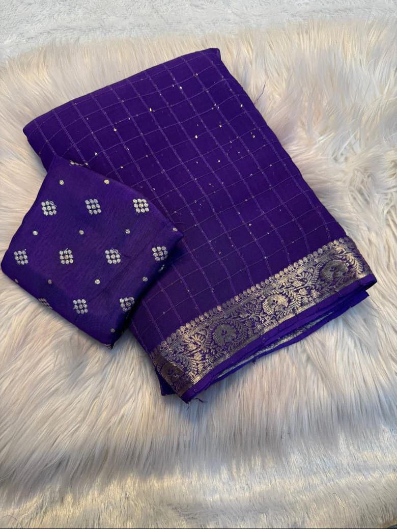 viscose georgette saree