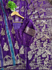 Premium khadi crepe saree