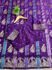 Premium khadi crepe saree