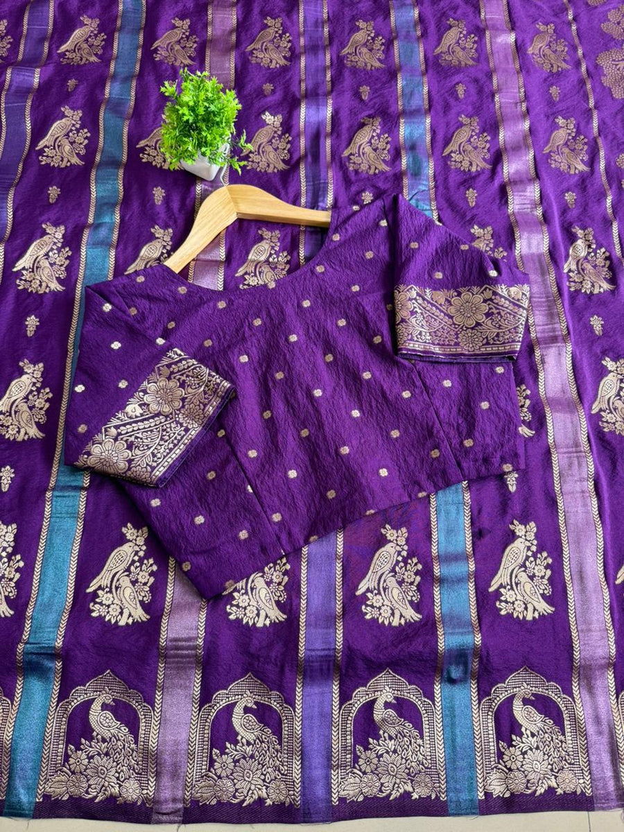 Premium khadi crepe saree