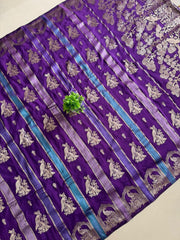 Premium khadi crepe saree