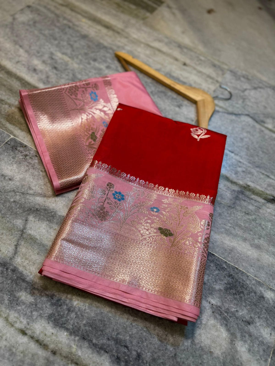 Banarasi premium semi mashru silk fabric