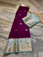 Banarasi premium semi mashru silk fabric