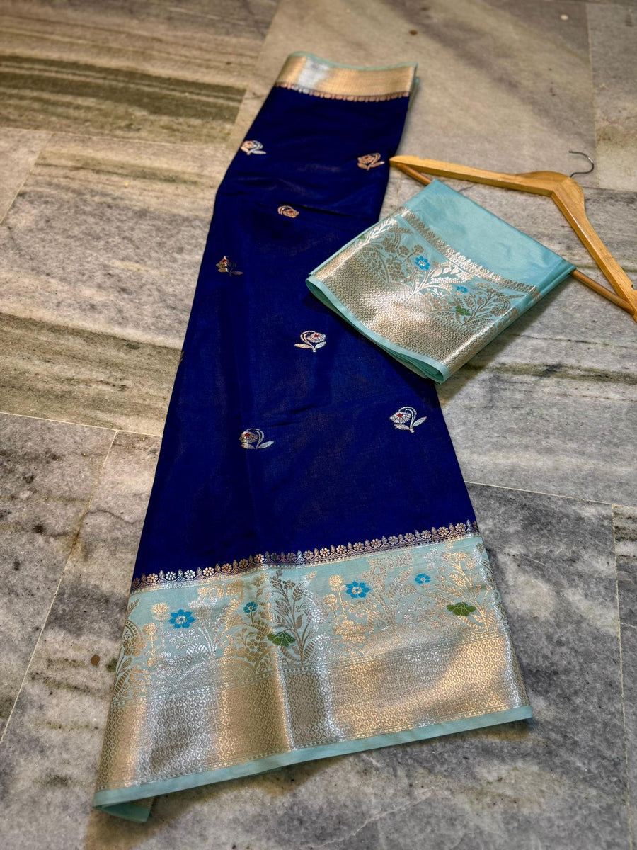 Banarasi premium semi mashru silk fabric