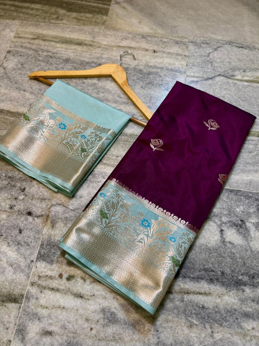 Banarasi premium semi mashru silk fabric