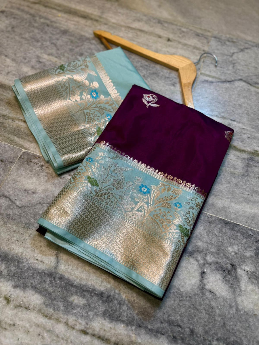 Banarasi premium semi mashru silk fabric
