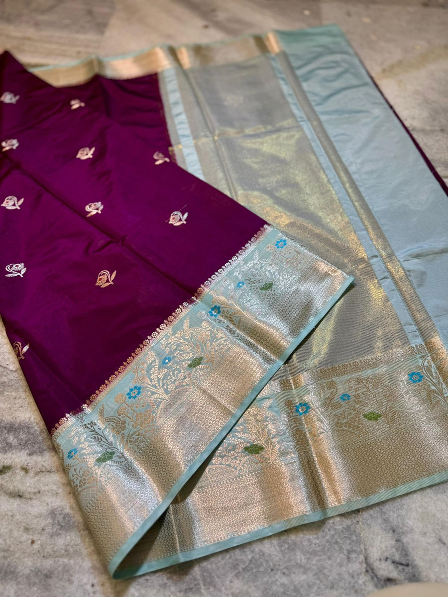 Banarasi premium semi mashru silk fabric
