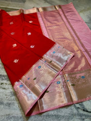 Banarasi premium semi mashru silk fabric