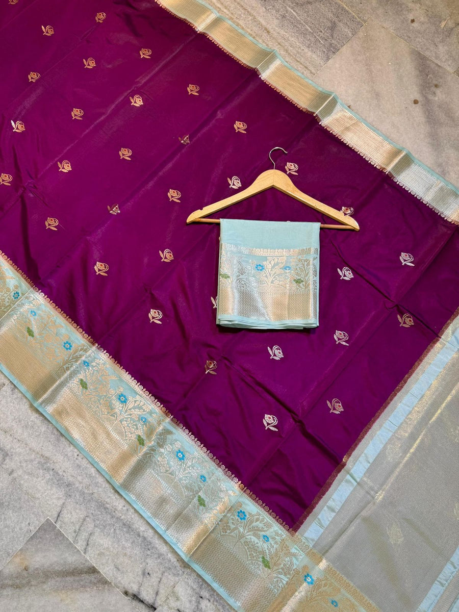 Banarasi premium semi mashru silk fabric