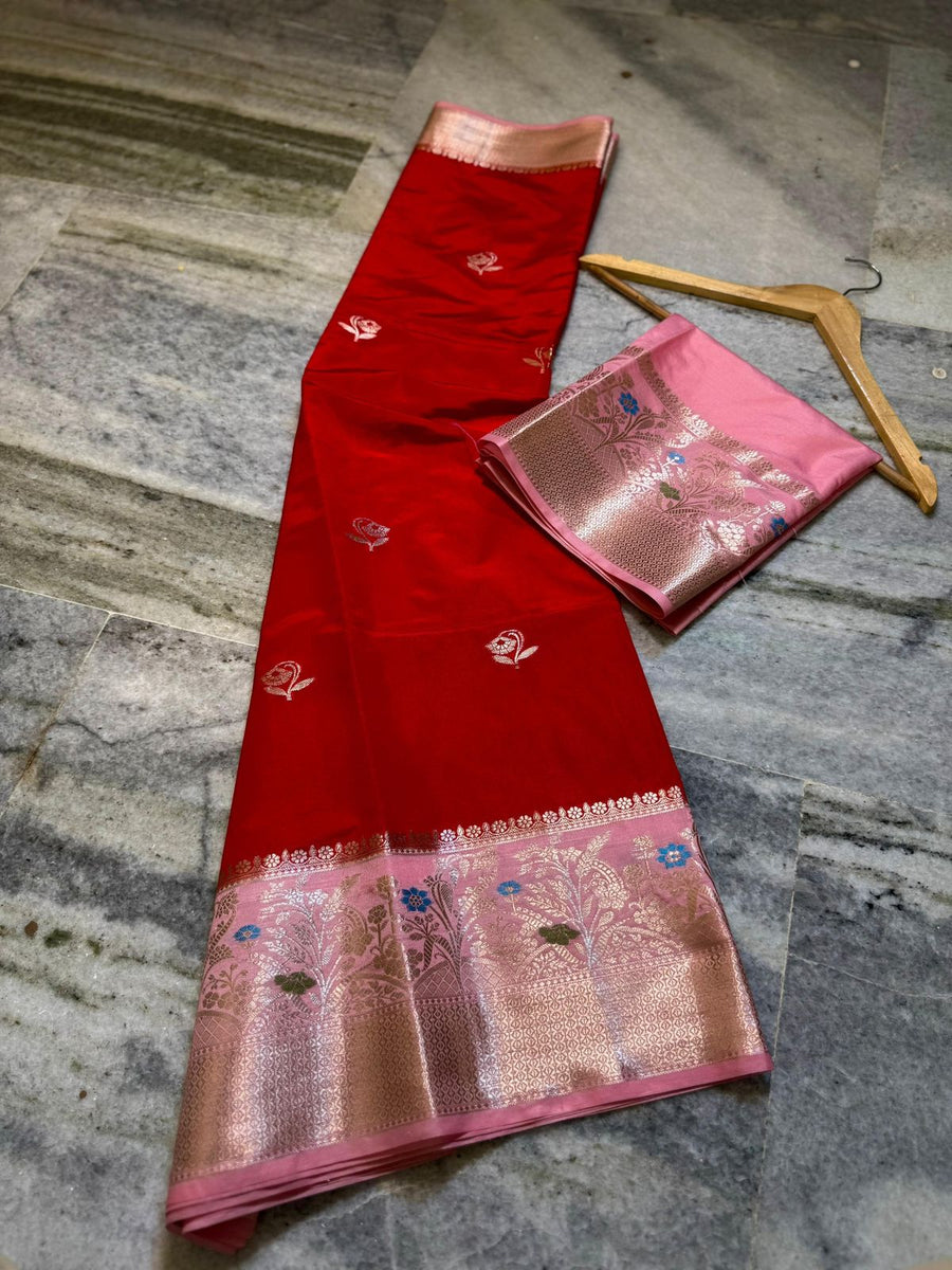 Banarasi premium semi mashru silk fabric