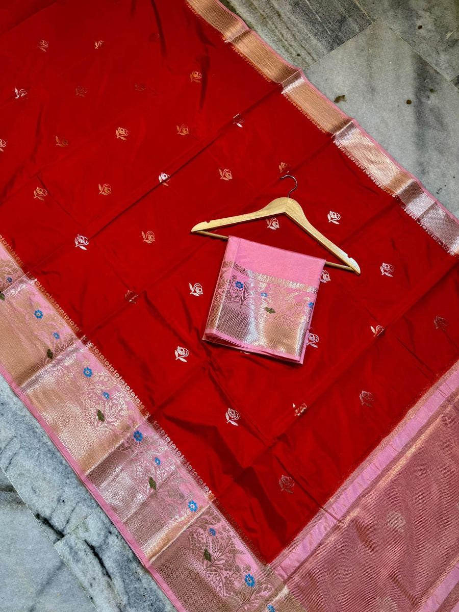 Banarasi premium semi mashru silk fabric