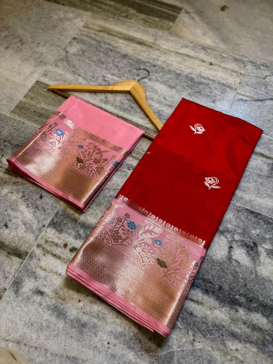 Banarasi premium semi mashru silk fabric