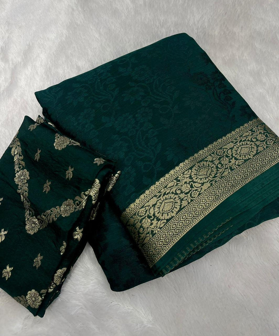 Elegant viscose chinon saree