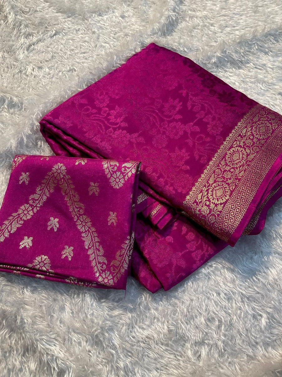 Elegant viscose chinon saree