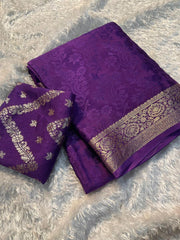 Elegant viscose chinon saree