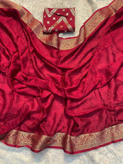 Elegant viscose chinon saree