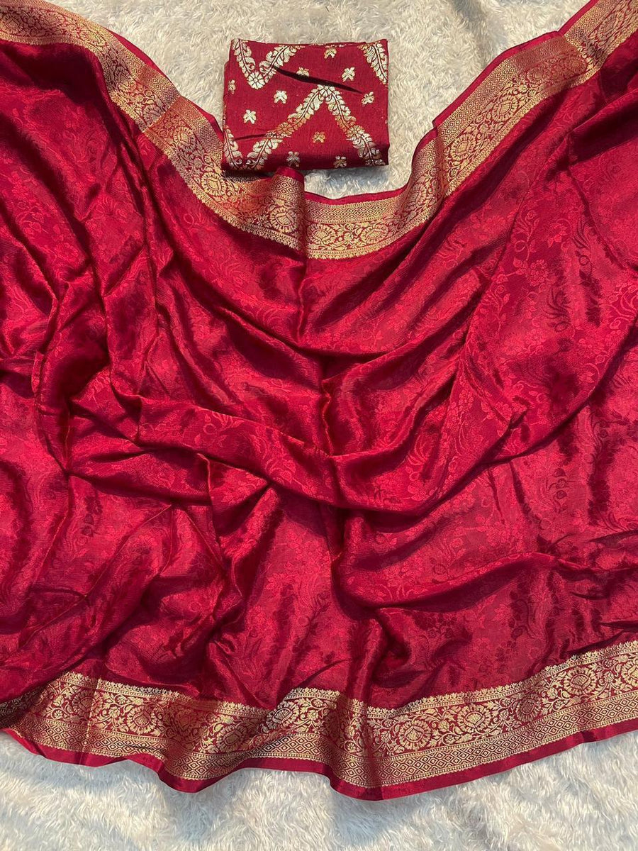 Elegant viscose chinon saree