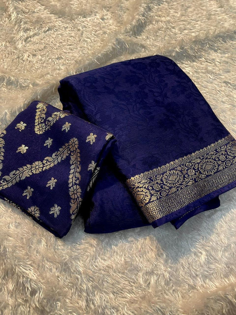 Elegant viscose chinon saree