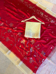 Banarasi semi katan warm silk sarees