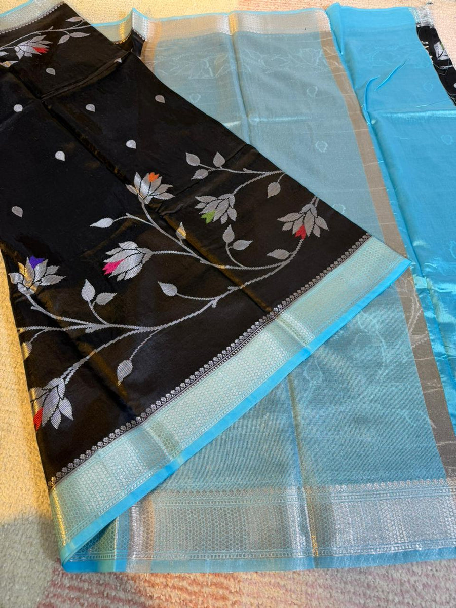 Banarasi semi katan warm silk sarees