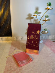Banarasi semi katan warm silk sarees