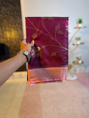 Banarasi semi katan warm silk sarees