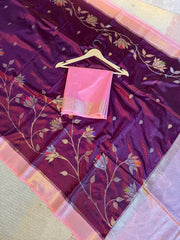 Banarasi semi katan warm silk sarees