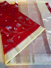 Banarasi semi katan warm silk sarees