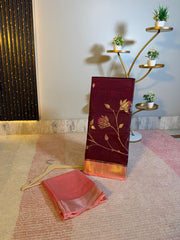 Banarasi semi katan warm silk sarees