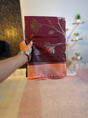 Banarasi semi katan warm silk sarees