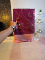 Banarasi semi katan warm silk sarees
