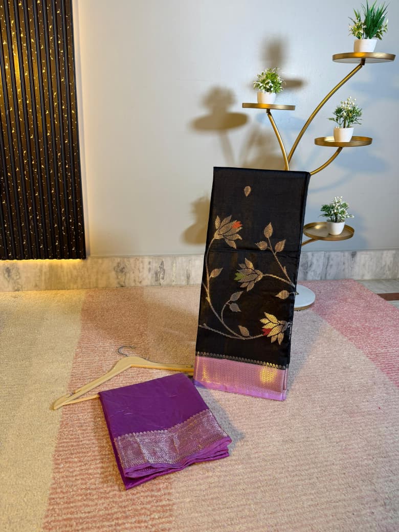 Banarasi semi katan warm silk sarees