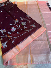 Banarasi semi katan warm silk sarees
