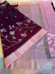 Banarasi semi katan warm silk sarees