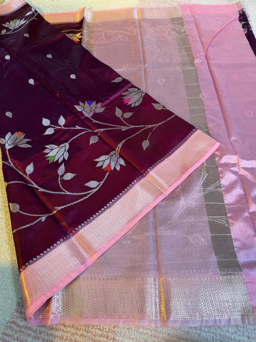Banarasi semi katan warm silk sarees