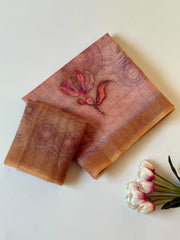 Floral Digital Print And Fancy Latkan