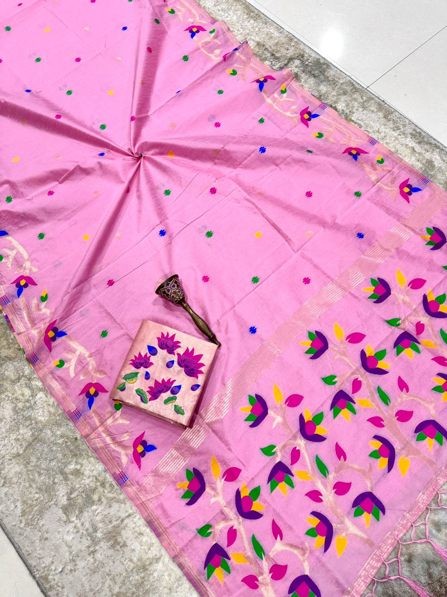 stunning pure silk saree
