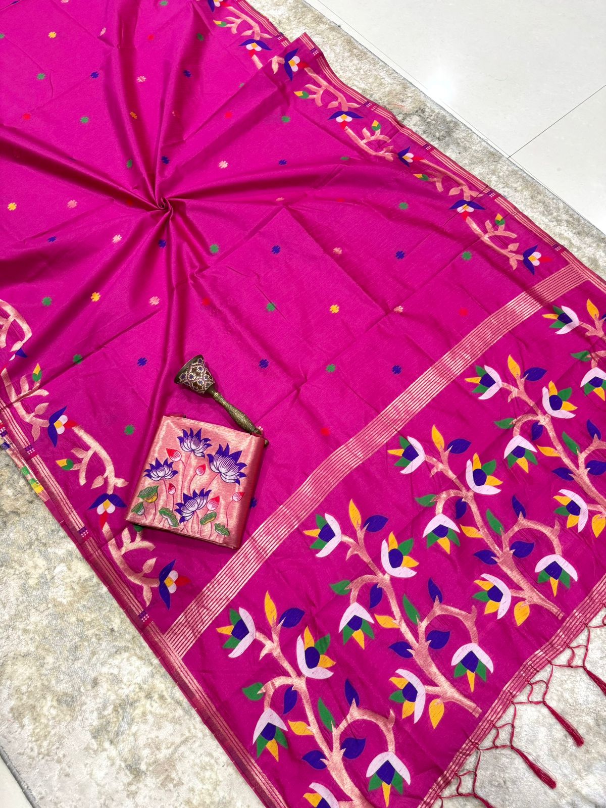 stunning pure silk saree