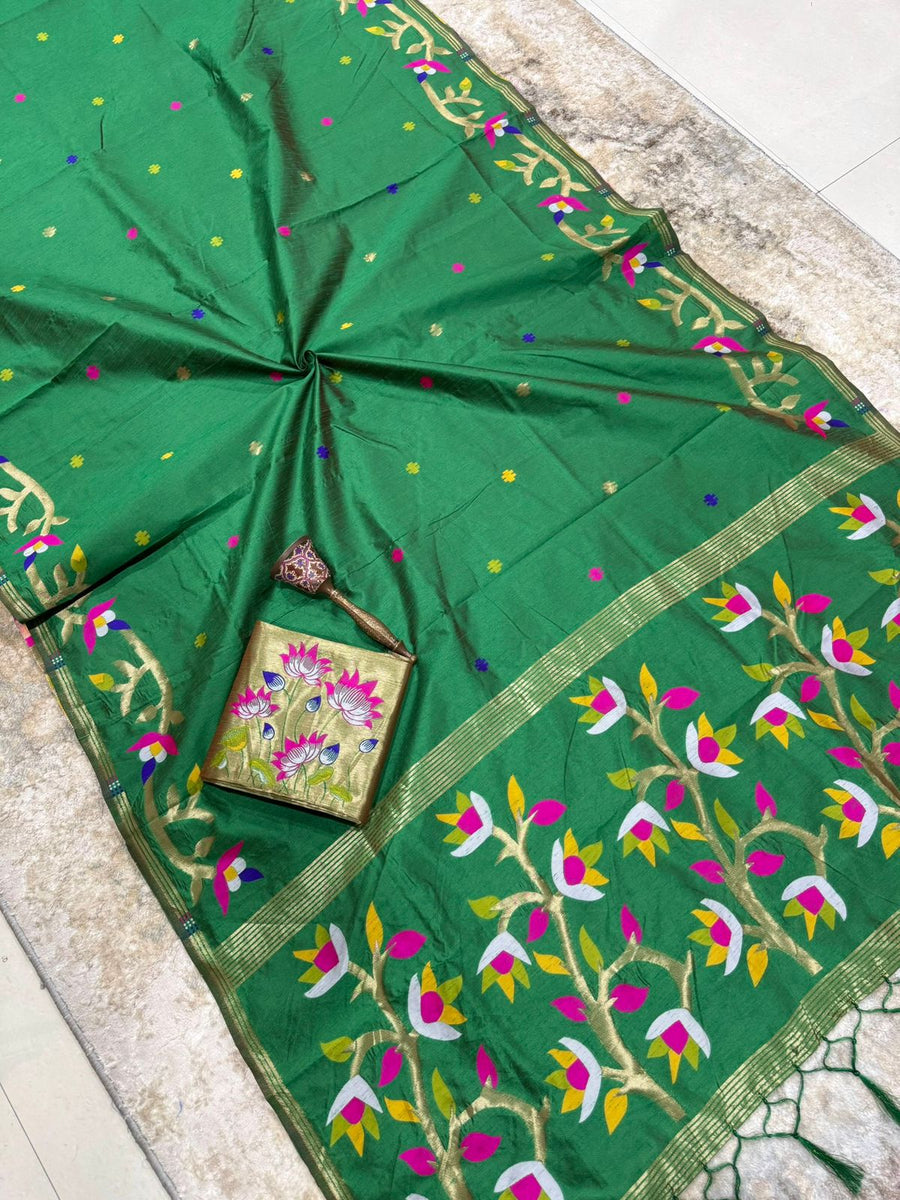 stunning pure silk saree