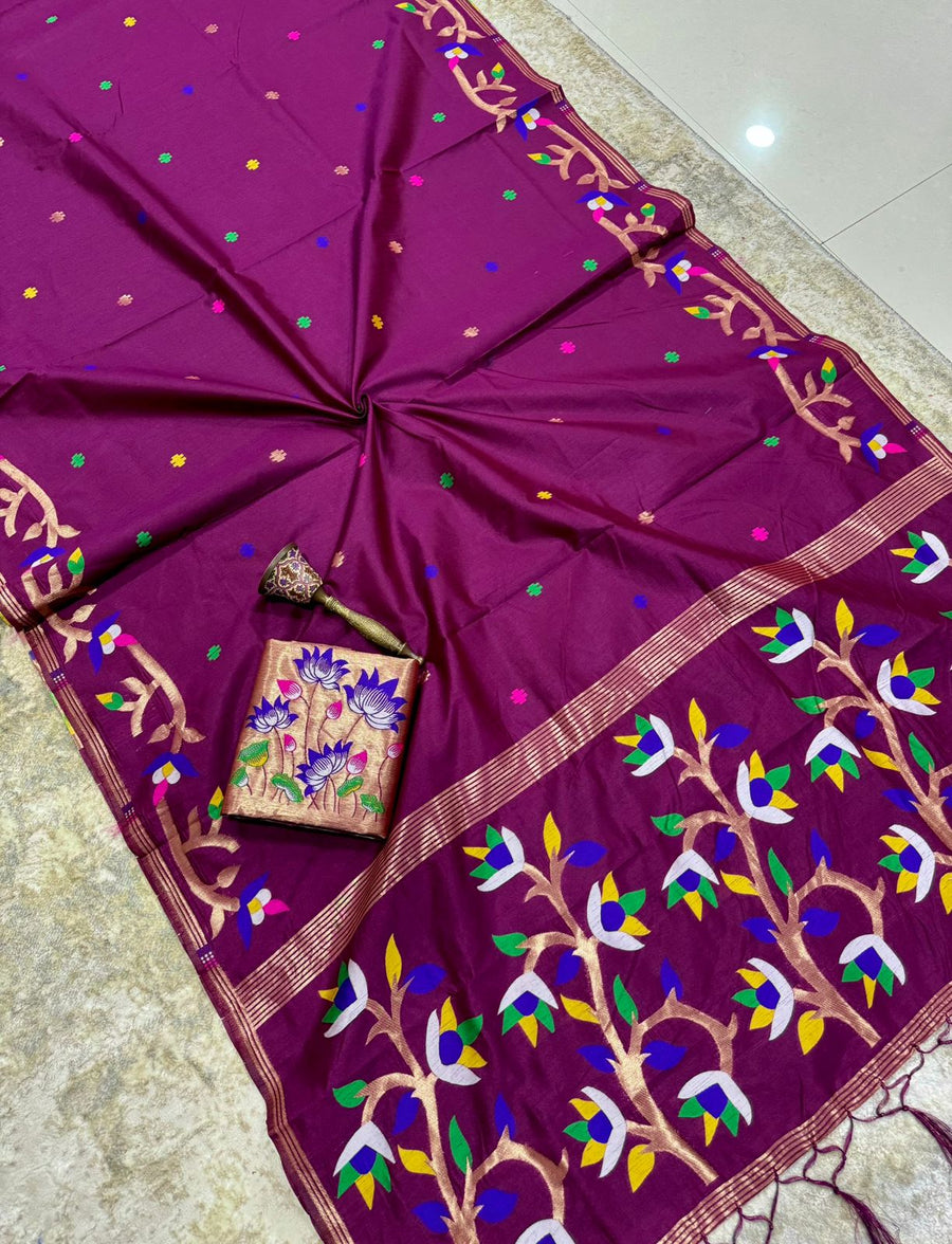 stunning pure silk saree