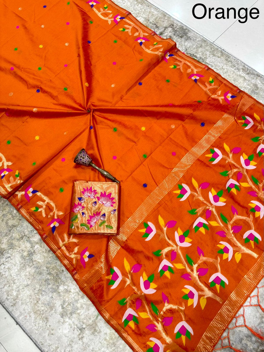 stunning pure silk saree