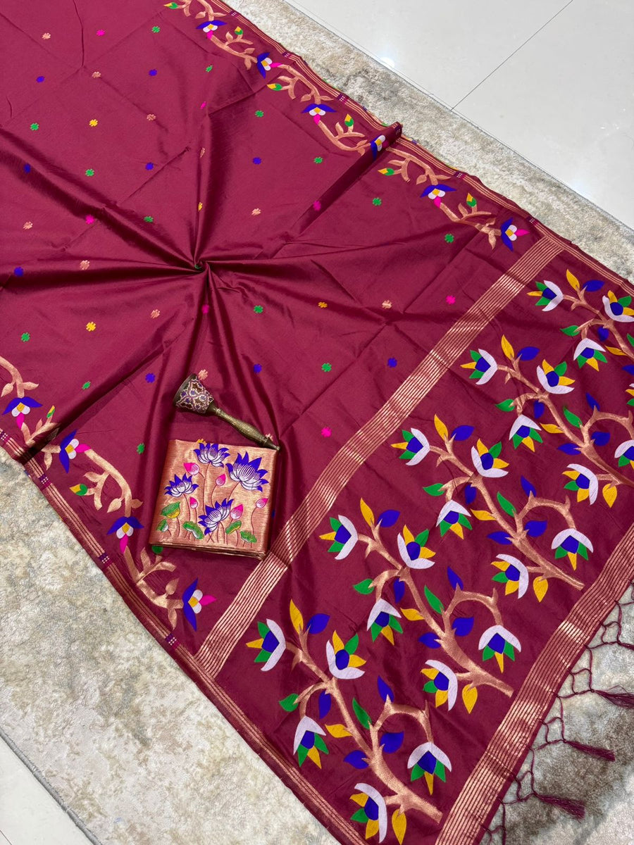stunning pure silk saree