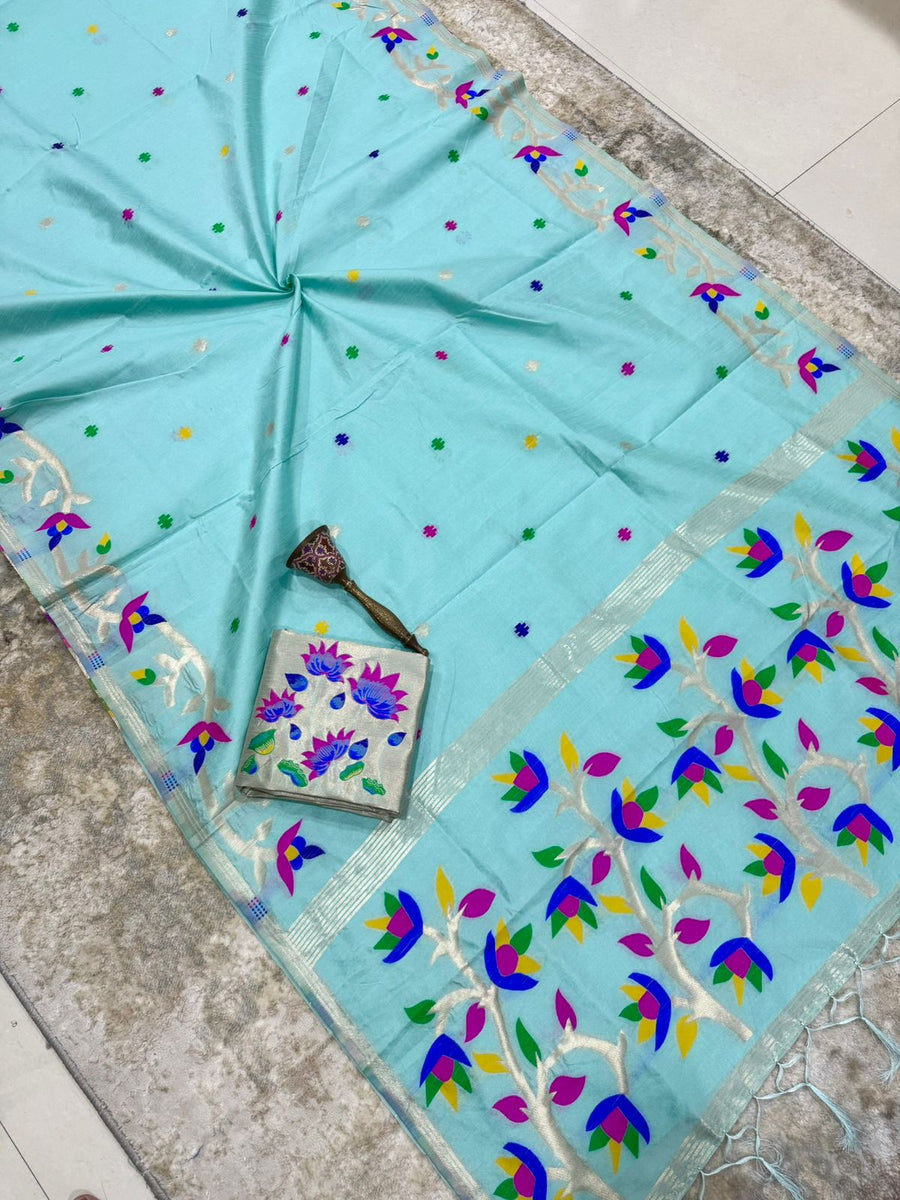 stunning pure silk saree