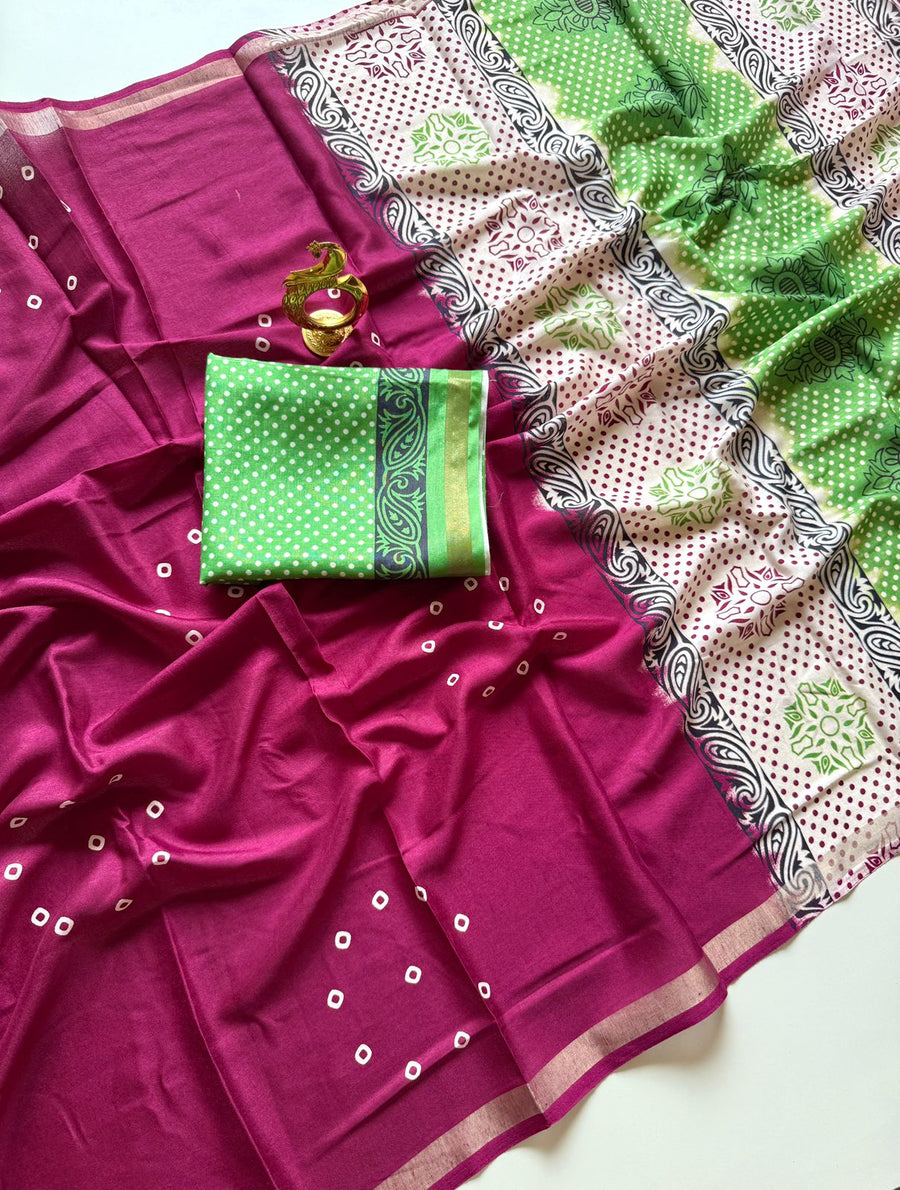 Mul cotton saree