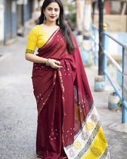 Mul cotton saree